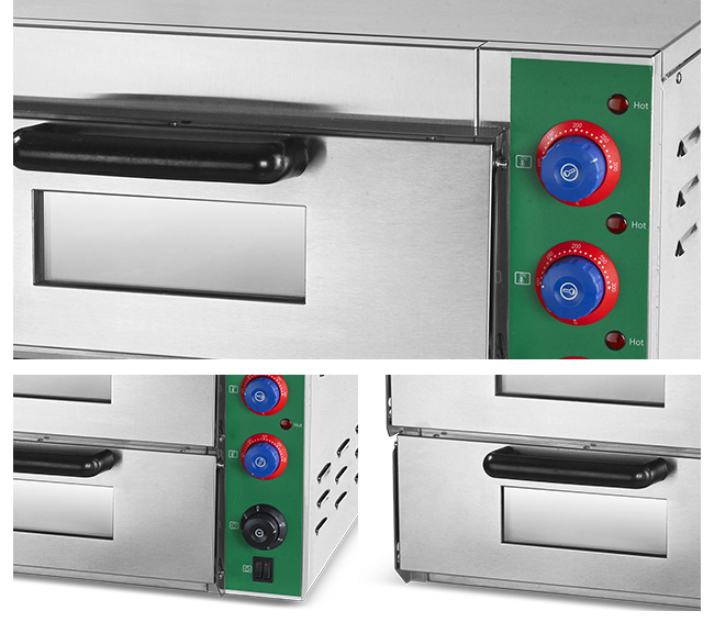 2 plataformas dirigem o fabricante 3KW de Mini Pizza Oven Electric Bread do torradeira da cozinha para a padaria com janela de visão