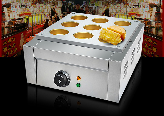 9 furo elétrico contínuo Bean Cake Making Machine vermelho 470*350*190mm