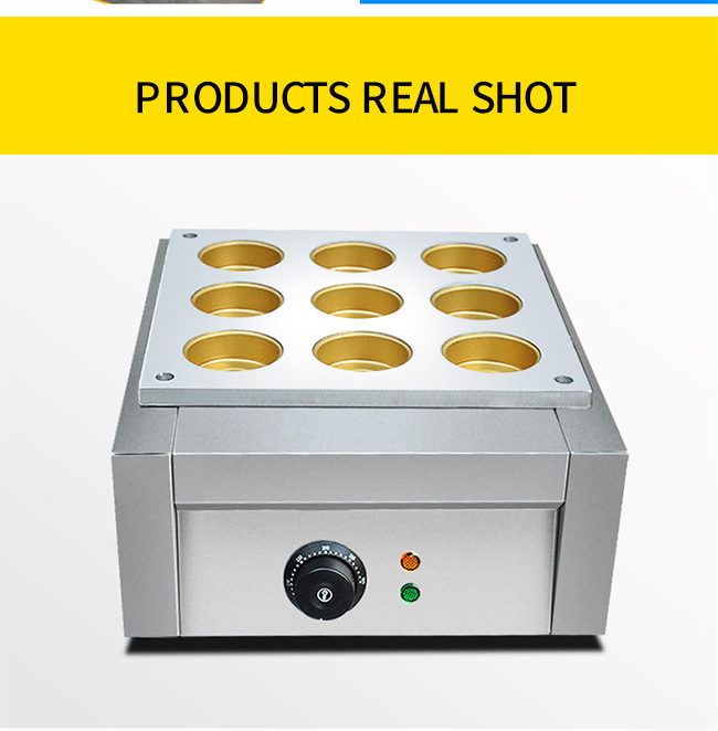 9 furo elétrico contínuo Bean Cake Making Machine vermelho 470*350*190mm