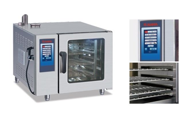 Cozinha comercial Multifunction que cozinha bandejas controladas por computador do tela táctil 6 do equipamento