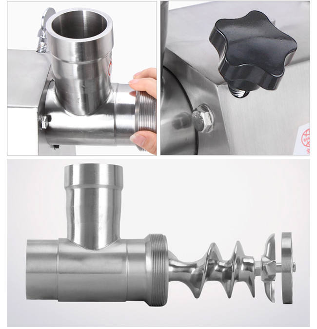 picadora de carne de aço inoxidável elétrica With Sausage Tube dos equipamentos da transformação de produtos alimentares 150KG/h meia