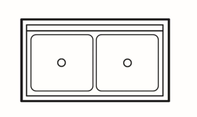 Dissipador dois 500*500*300mm de aço inoxidável comercial da transformação de produtos alimentares do banco da preparação