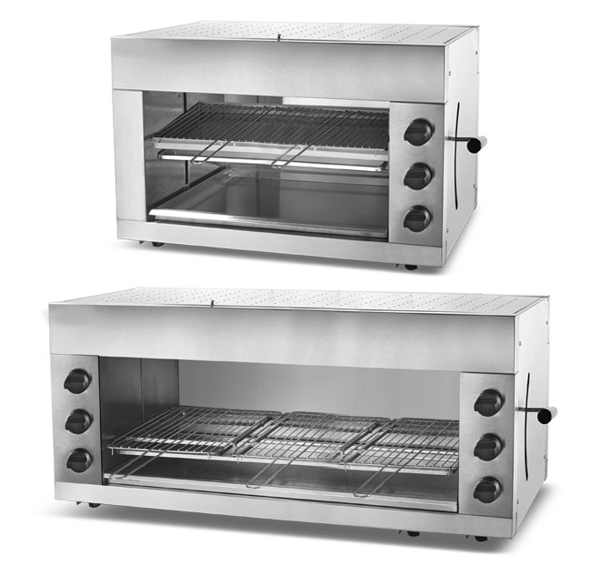 9KW as cremalheiras do anúncio publicitário 2 intoxicam a máquina de aço inoxidável da grade da carne do queimador da salamandra 3/6 para o hotel