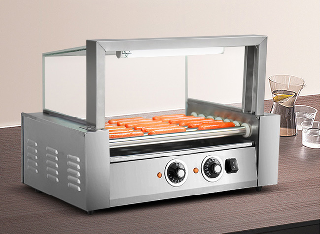 cremalheira Heater Grille do cachorro quente dos rolos do equipamento 5 da transformação de produtos alimentares do petisco 220V