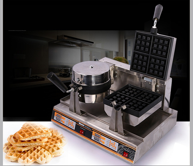 Equipamento durável da transformação de produtos alimentares do petisco, máquina quadrada principal dobro do waffle